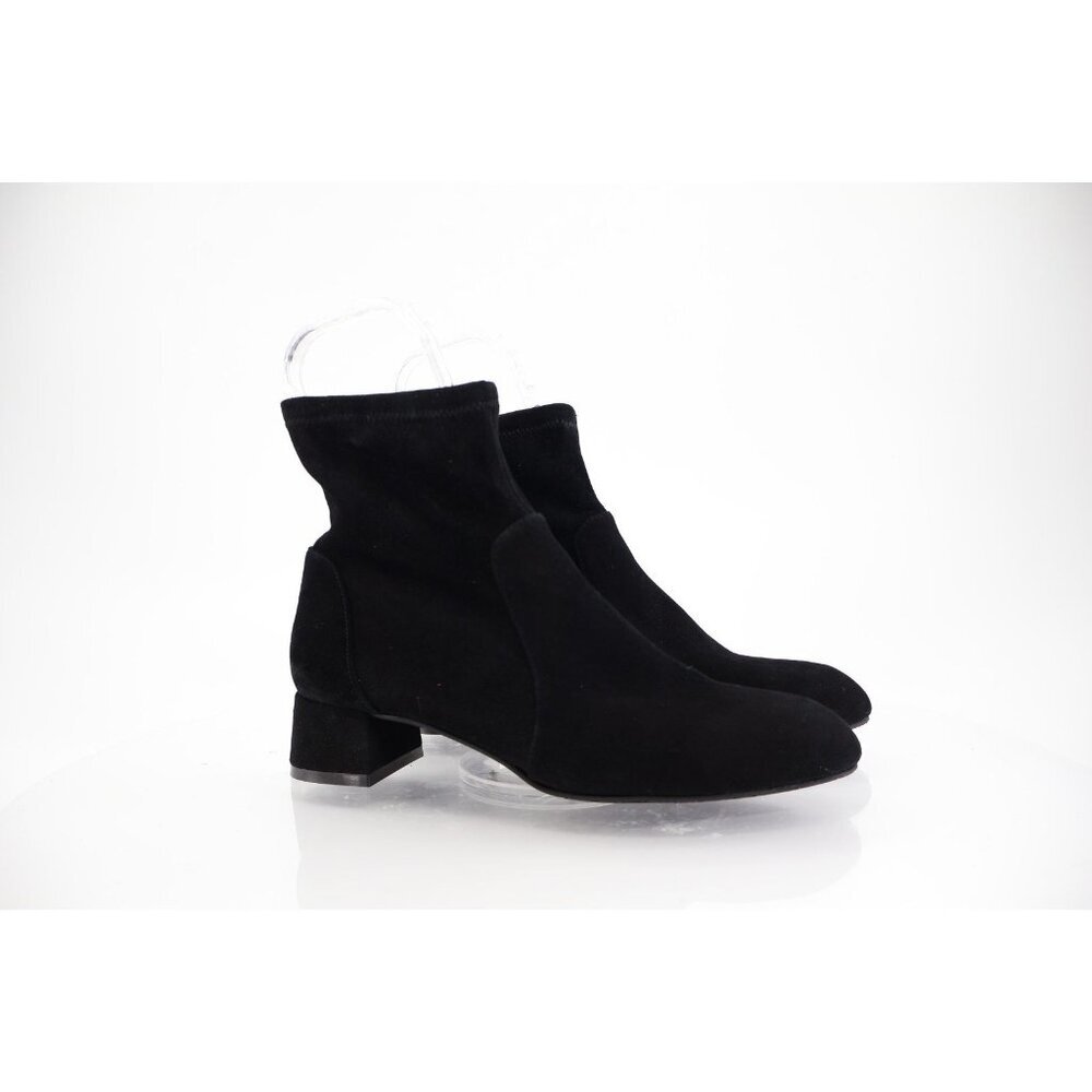 Stuart Weitzman Maeve Suede Booties Womens Size 8 Black Suede Pull On Stretchy